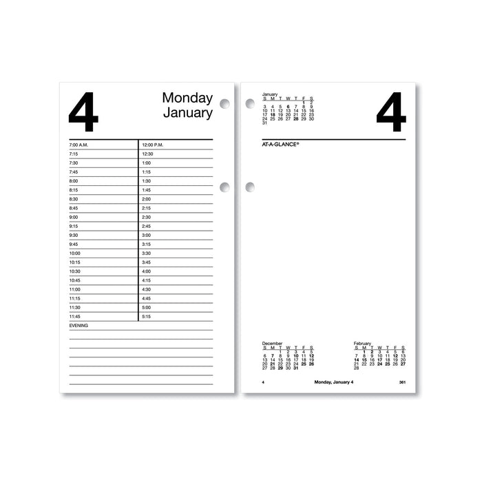 Large Desk Calendar Refill, 4.5 x 8, White, 2021