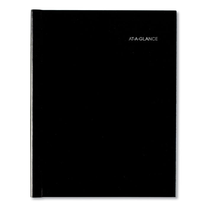 Hardcover Weekly Appointment Book, 11 x 8, Black, 2021