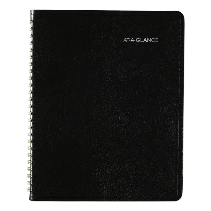 Open-Schedule Weekly Appointment Book, 8.75 x 7, Black, 2021