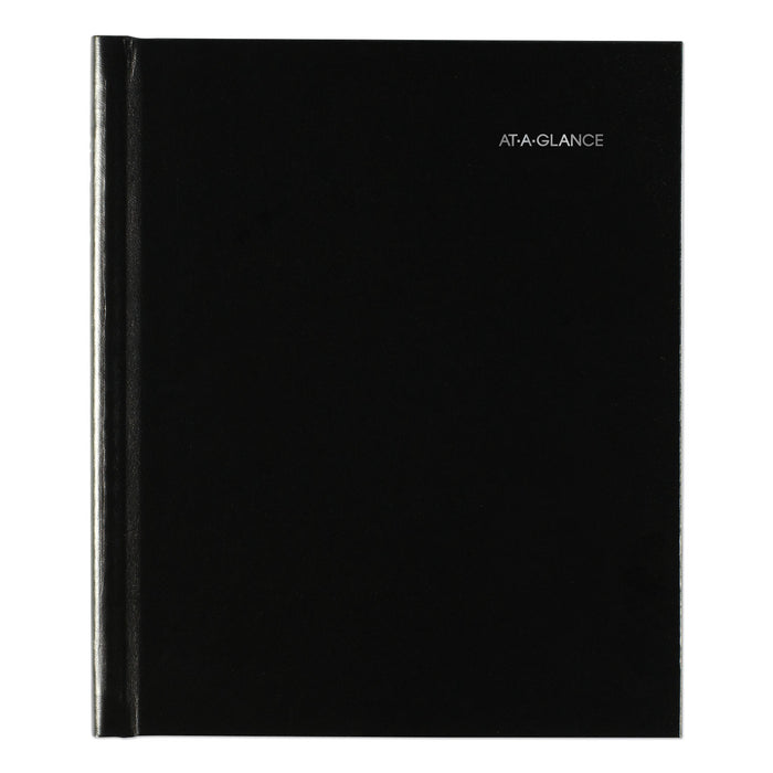 Hard-Cover Monthly Planner, 8.5 x 7, Black, 2021