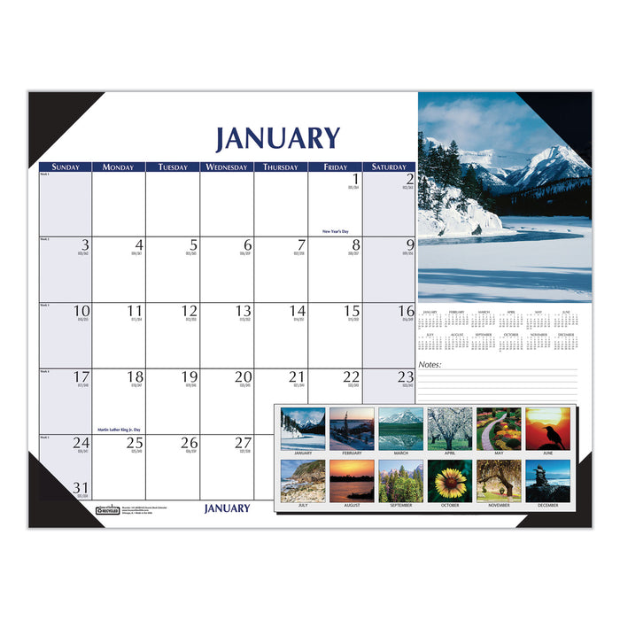 Earthscapes Scenic Desk Pad Calendar, 22 x 17, 2021