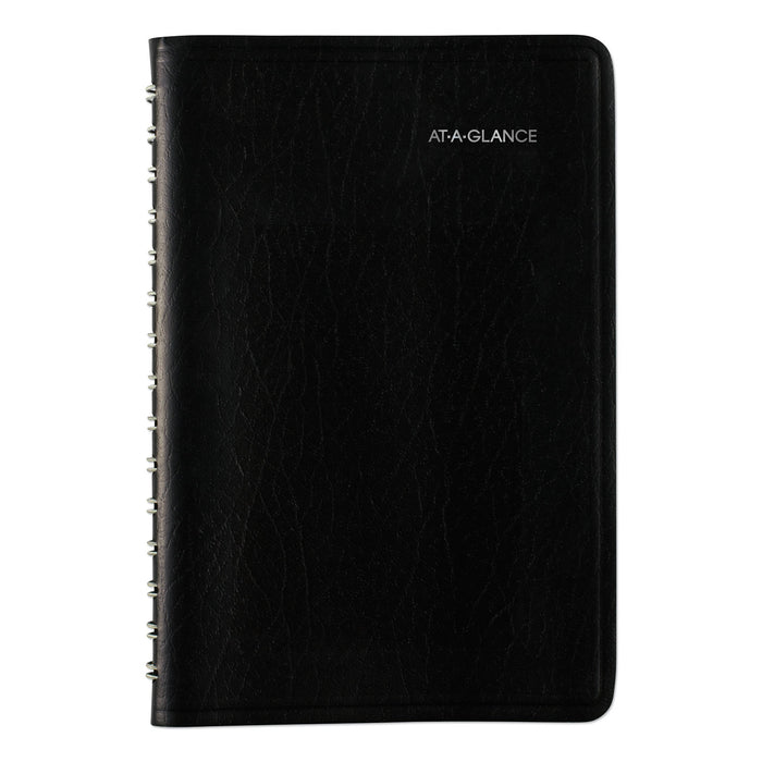 Daily Appointment Book with Hourly Appointments, 8 x 5, Black, 2021