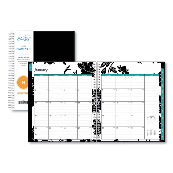 Barcelona Monthly Planner, 10 x 8, Black Cover, 2021