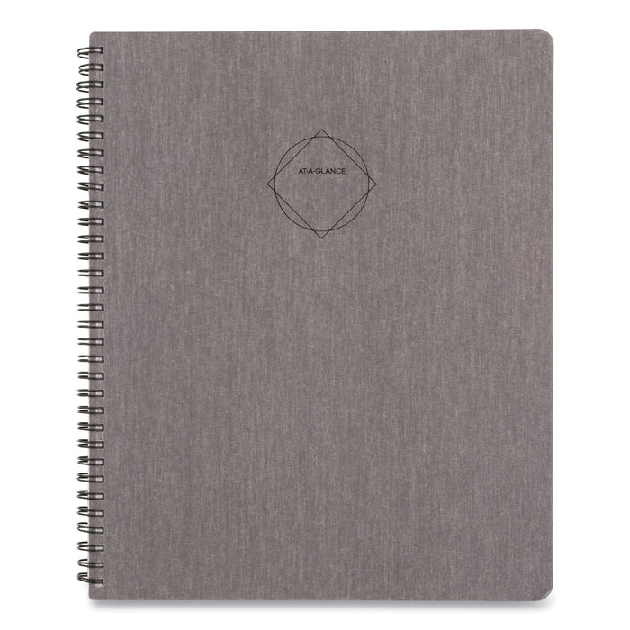 Elevation Linen Weekly/Monthly Planner, 11 x 8.5, Black, 2021
