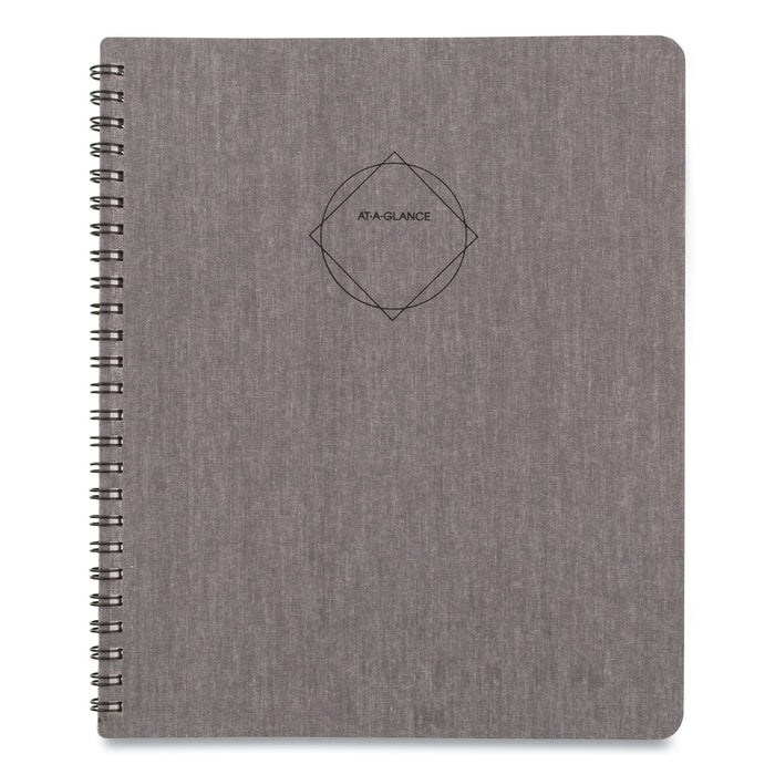 Elevation Linen Weekly/Monthly Planner, 8.75 x 7, Black, 2021