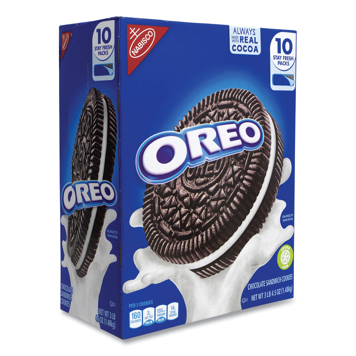 Oreo Chocolate Sandwich Cookies, 5.25 oz Pouch, 10 Pouches/Box, Free Delivery in 1-4 Business Days