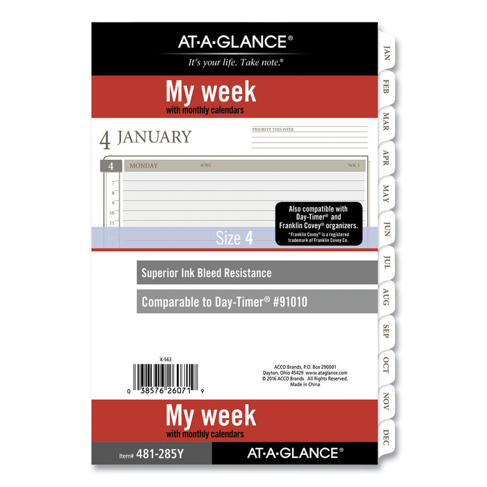 2-Page-Per-Week Planner Refills, 8.5 x 5.5, White, 2021