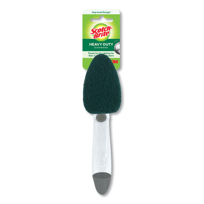 Heavy-Duty Soap-Dispensing Dishwand, 2 1/2" x 9 1/2", Yellow/Green, 4/Carton