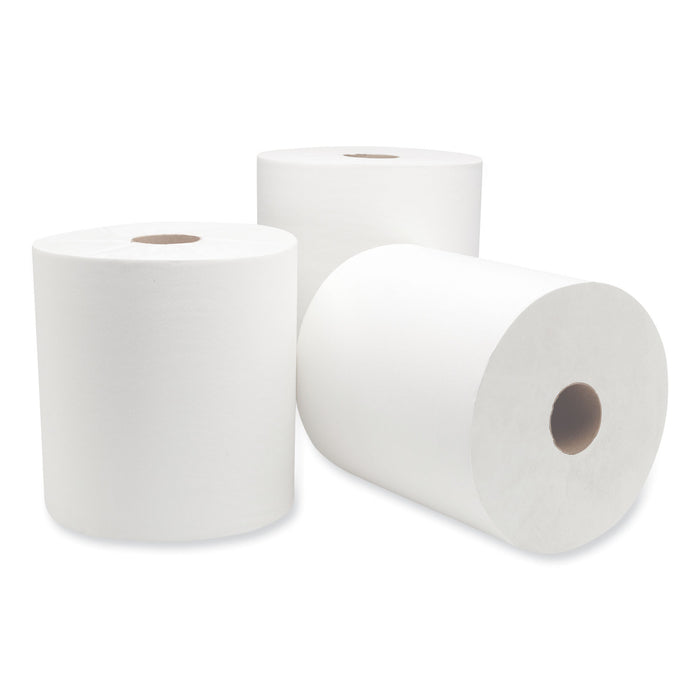 Boardwalk Xtra Roll Towels, 1-Ply, 8" x 800 ft, White, 6 Rolls/Carton
