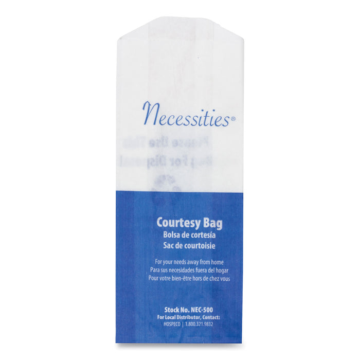 Feminine Hygiene Convenience Disposal Bag, 3" x 7.75", White, 500/Carton