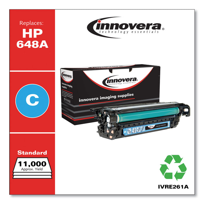 Remanufactured Cyan Toner Cartridge, Replacement for HP 648A (CE261A), 11,000 Page-Yield