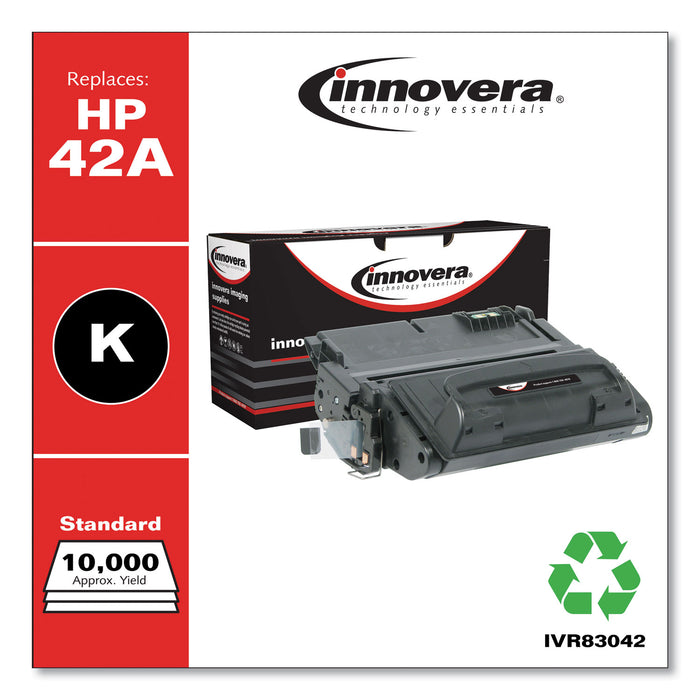 Remanufactured Black Toner Cartridge, Replacement for HP 42A (Q5942A), 10,000 Page-Yield