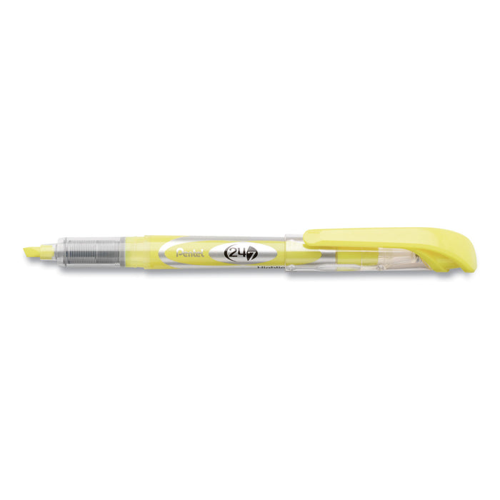 24/7 Highlighters, Chisel Tip, Bright Yellow, Dozen