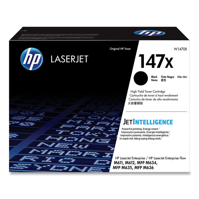 HP 147X, (W1470XG) High-Yield Black Original Laser Toner Cartridge