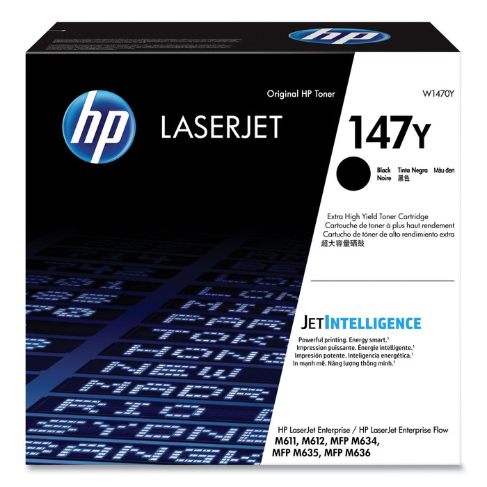 HP 147Y, (W1470YG) Extra High-Yield Black Original Laser Toner Cartridge