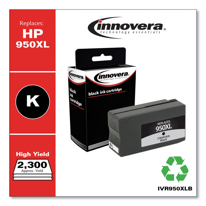 Remanufactured Black High-Yield Ink, Replacement for HP 950XL (CN045AN), 2300 Page Yield