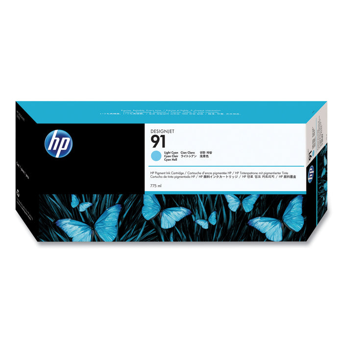 HP 91, (C9470A) Light Cyan Original Ink Cartridge