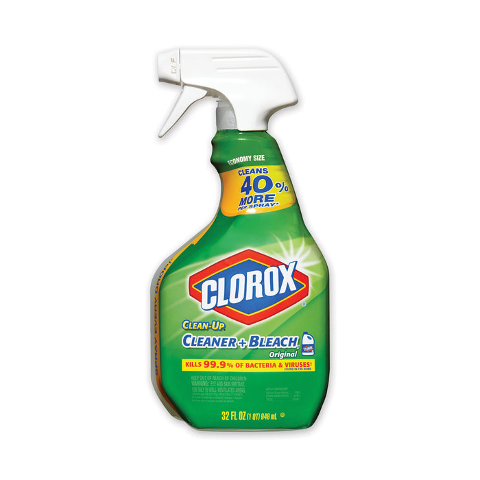 Clean-Up Cleaner + Bleach, 32 oz Bottle, 9/Carton