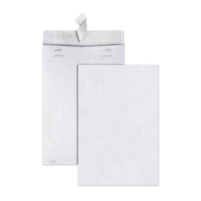 Catalog Mailers, DuPont Tyvek, #15, Cheese Blade Flap, Redi-Strip Closure, 10 x 15, White, 100/Box