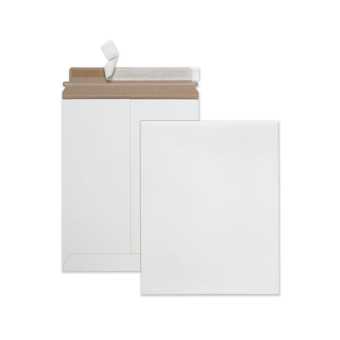 Extra-Rigid Photo/Document Mailer, Cheese Blade Flap, Self-Adhesive Closure, 9.75 x 12.5, White, 25/Box