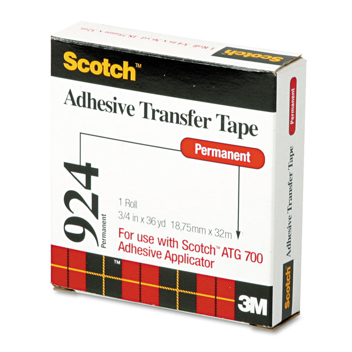 Adhesive Transfer Tape Roll, 3/4" Wide x 36yds