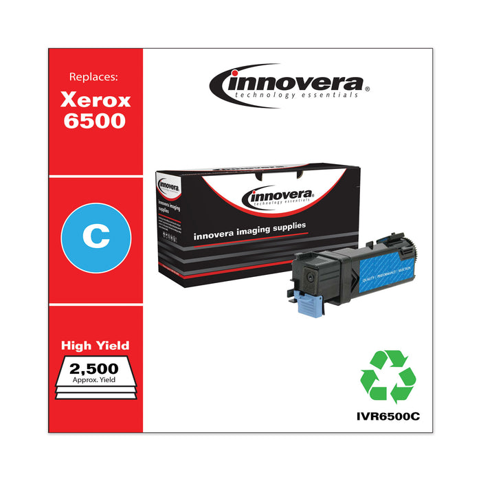Remanufactured Cyan High-Yield Toner Cartridge, Replacement for Xerox 6500 (106R01594), 2,500 Page-Yield