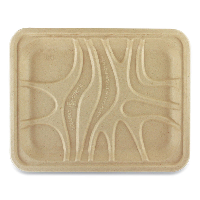 Fiber Trays, 9.1 x 7.1 x 0.7, Natural, 500/Carton