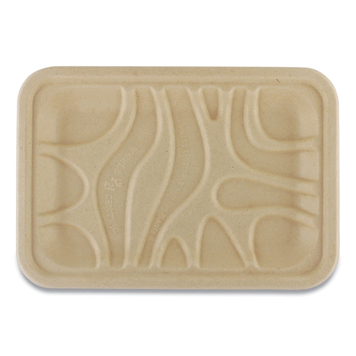 Fiber Trays, PLA Lined, PFAS Free, 8.2 x 5.7 x 0.7, Natural, 500/Carton