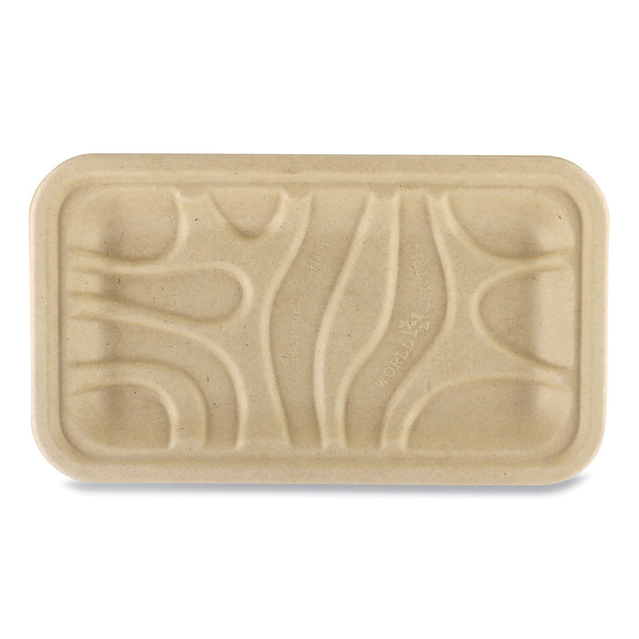 Fiber Trays, 8.3 x 4.9 x 0.7, Natural, 500/Carton