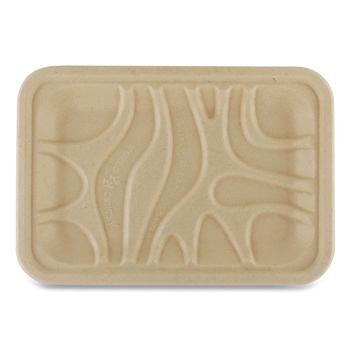 Fiber Trays, 8.2 x 5.7 x 0.7, Natural, 500/Carton