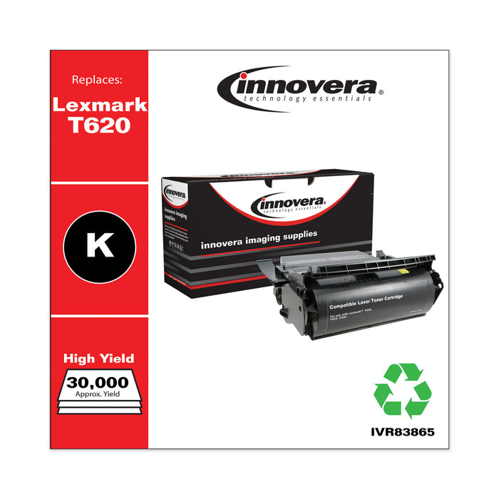 Remanufactured Black High-Yield Toner Cartridge, Replacement for Lexmark T620 (12A6765; 12A6860; 12A6865), 30,000 Page-Yield
