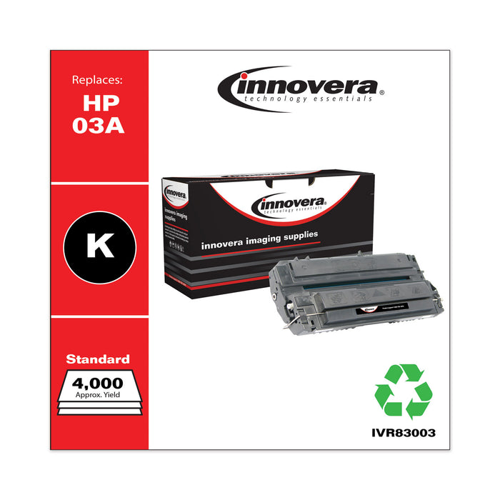 Remanufactured Black Toner Cartridge, Replacement for HP 03A (C3903A), 4,000 Page-Yield