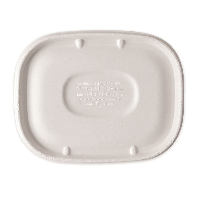 Fiber Container Lids, 8.9 x 6.9 x 0.4, Natural, 400/Carton