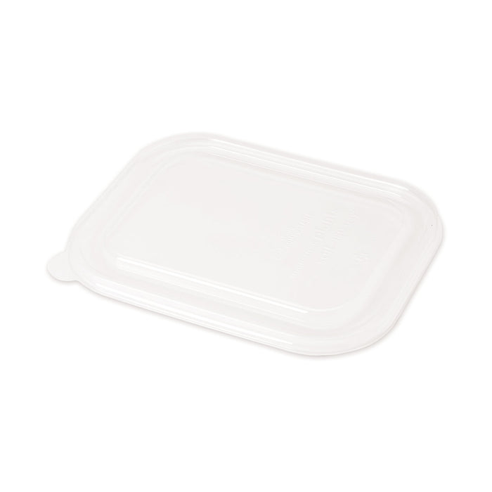 Fiber Container Lids, 8.8 x 6.9 x 0.8, Clear, 400/Carton