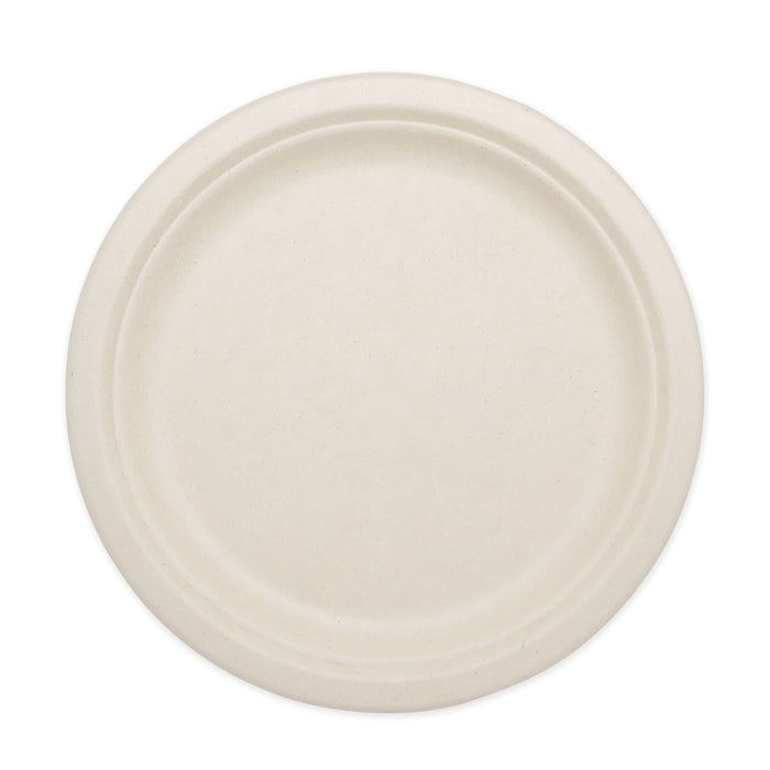Fiber Plates, 9", Natural, 1,000/Carton