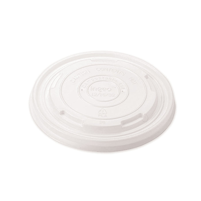 Paper Bowls Lids, 4.6" x 4.6" x 0.5", White, 1,000/Carton