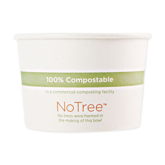 No Tree Paper Bowls, 4.4" dia x 3", 16 oz, Natural, 500/Carton