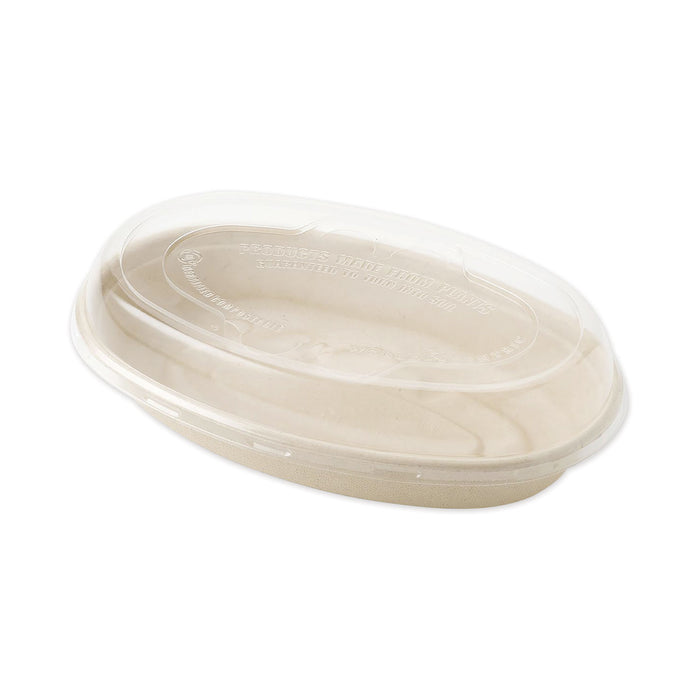 Fiber Burrito Bowl Lids, 9.7" dia, Clear, 300/Carton