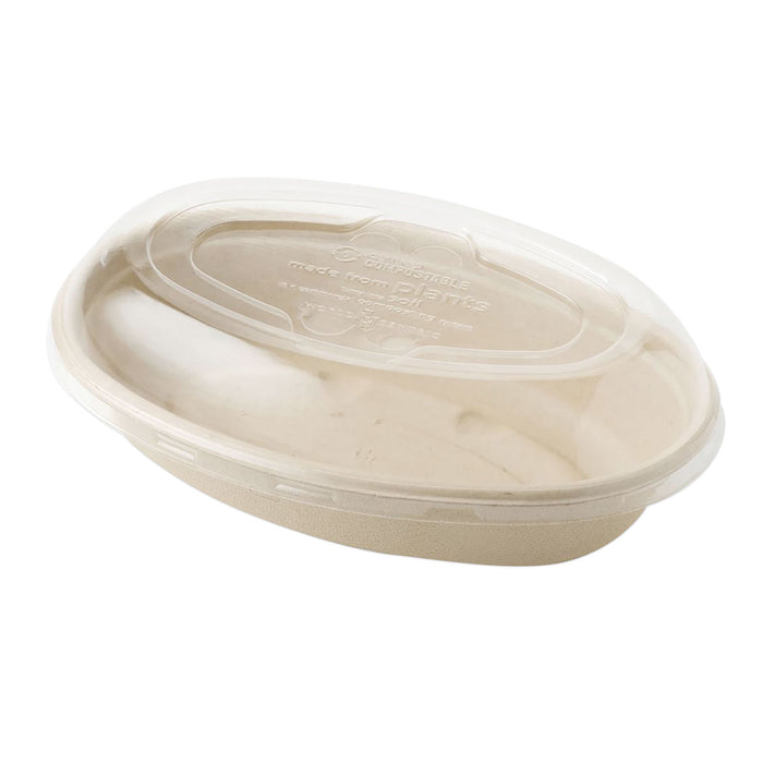 Fiber Burrito Bowl Lids, 8" dia, Clear, 400/Carton