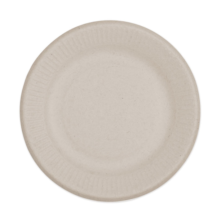 Fiber Plates, Ripple Edge, 6", Natural, 1,000/Carton
