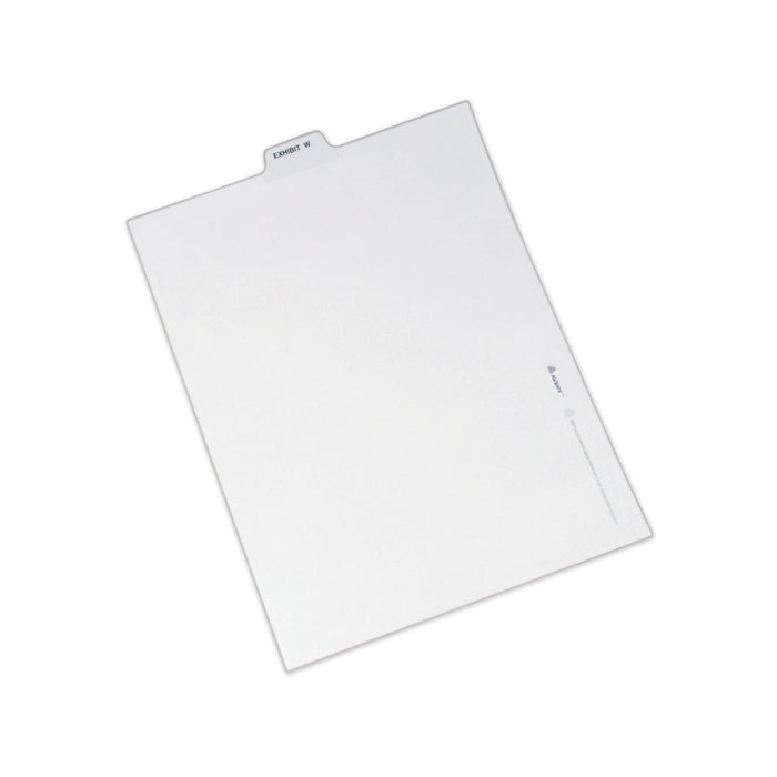 Avery-Style Preprinted Legal Bottom Tab Dividers, Exhibit W, Letter, 25/Pack