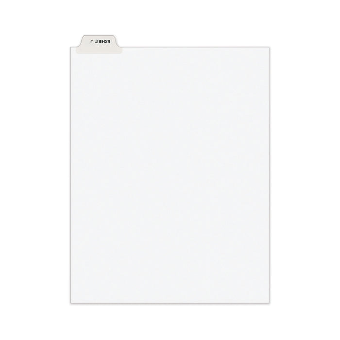 Avery-Style Preprinted Legal Bottom Tab Divider, Exhibit J, Letter, White, 25/PK