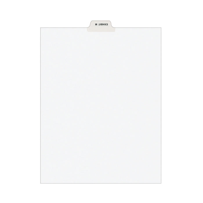 Avery-Style Preprinted Legal Bottom Tab Dividers, Exhibit M, Letter, 25/Pack