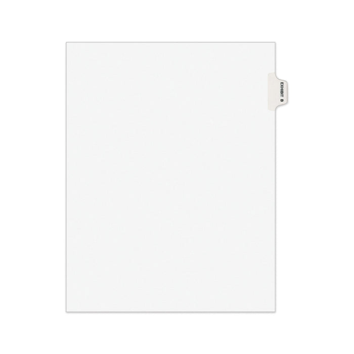 Avery-Style Preprinted Legal Side Tab Divider, Exhibit B, Letter, White, 25/Pack, (1372)
