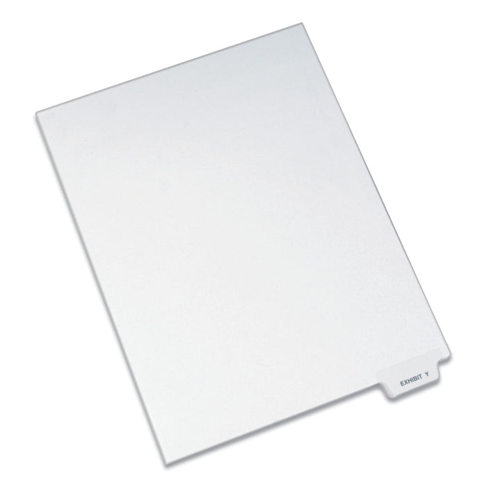Avery-Style Preprinted Legal Bottom Tab Dividers, Exhibit Y, Letter, 25/Pack