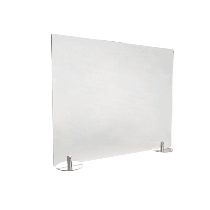 Desktop Free Standing Acrylic Protection Screen, 29 x 5 x 24, Clear