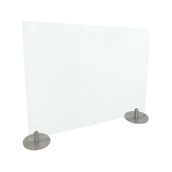 Desktop Free Standing Acrylic Protection Screen, 29 x 5 x 24, Frost