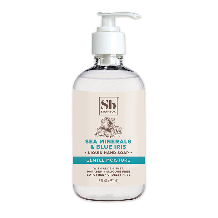Hand Soap, Sea Minerals and Blue Iris, 8 oz Pump Bottle, 15/Carton
