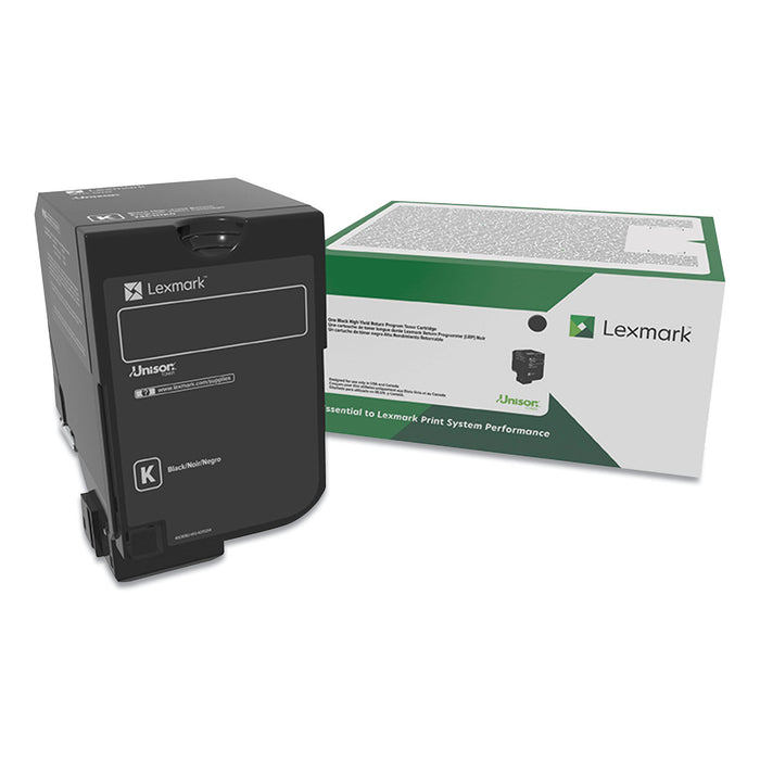 74C00KG Return Program Toner Cartridge, 3,000 Page-Yield, Black