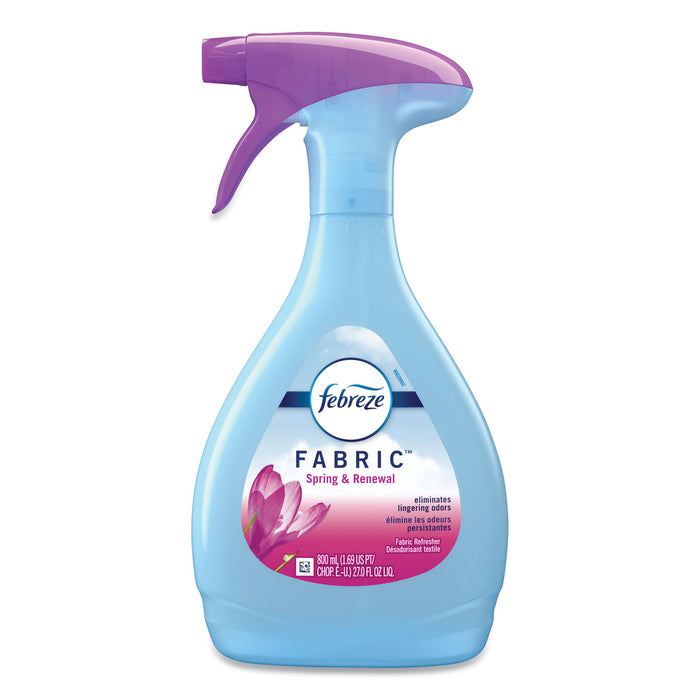 FABRIC Refresher/Odor Eliminator, Spring & Renewal, 27 oz Spray Bottle, 4/Carton